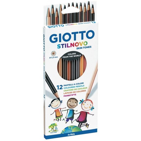 Lápices de Colores Giotto Stilnovo Skin Tones Estuche 12 Uds.