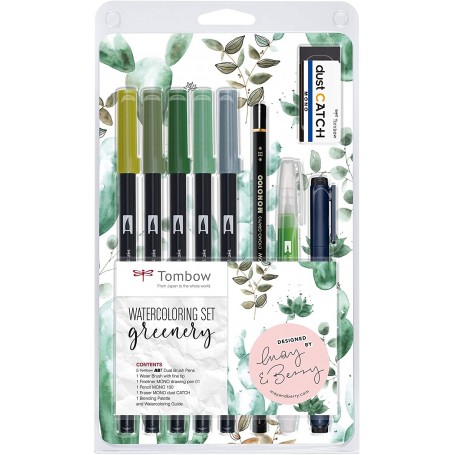 Set Lettering Tombow Greenery